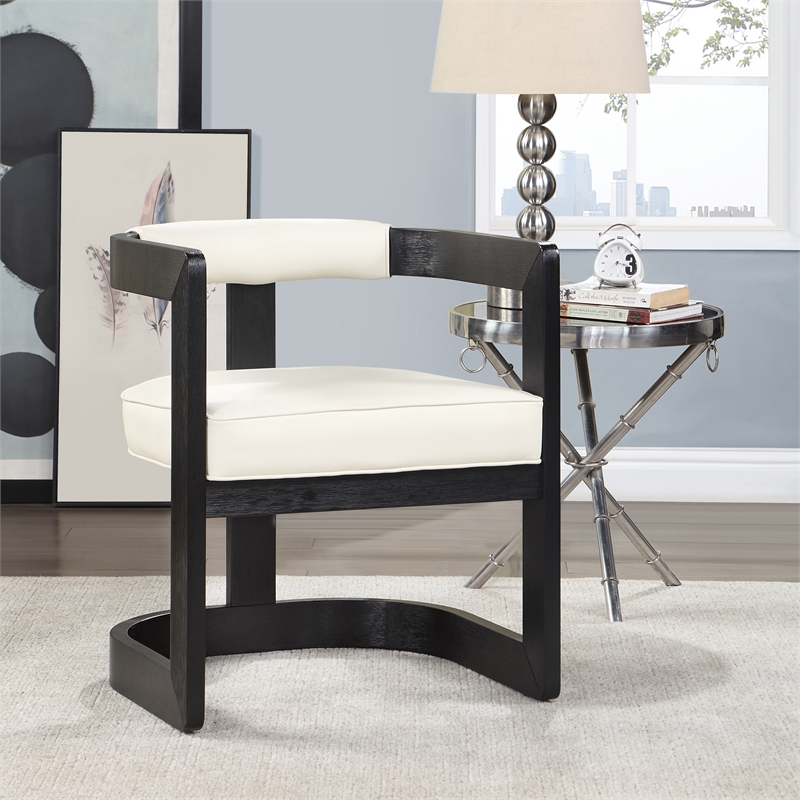 Pemberly Row Contemporary Cream Dining Chair - 24