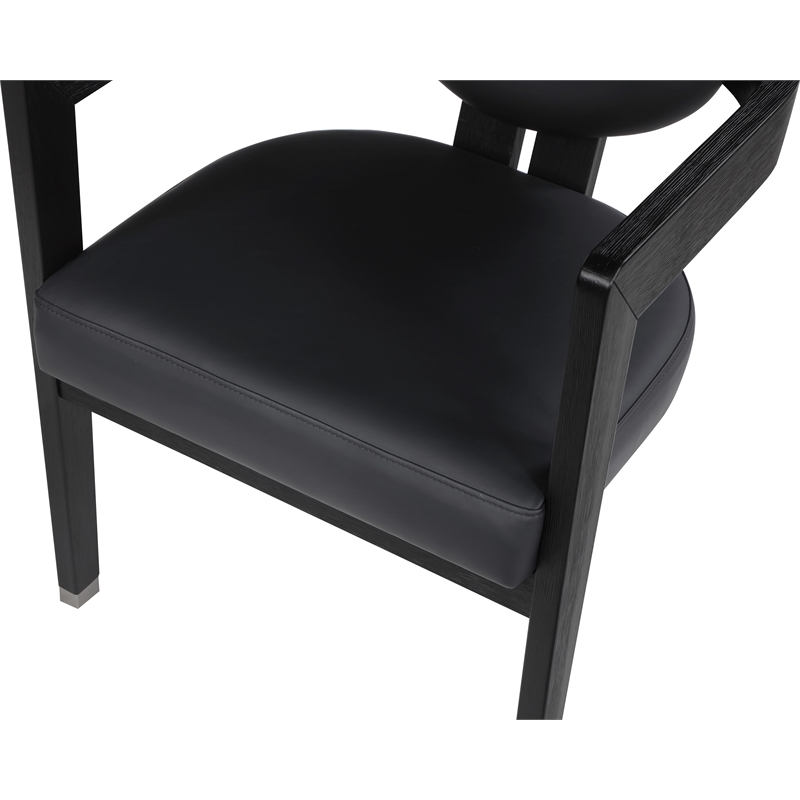 Pemberly Row Contemporary Black Dining Chair - 24