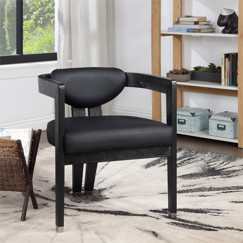 Pemberly Row Contemporary Black Dining Chair - 24