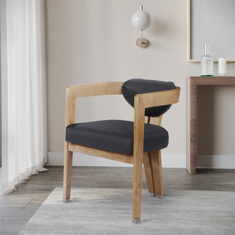 Pemberly Row Contemporary Black Dining Chair - 24