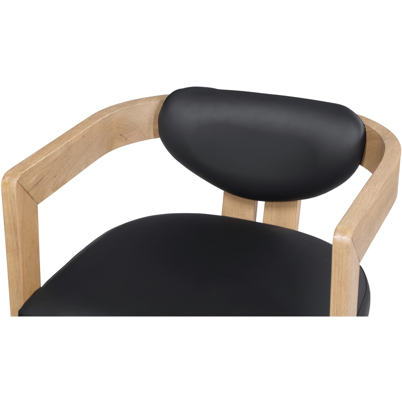 Pemberly Row Contemporary Black Dining Chair - 24