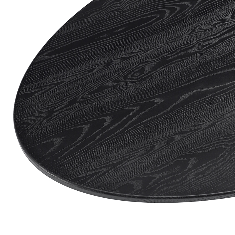 Pemberly Row Contemporary Black Dining Table - 90