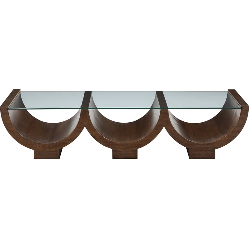 Pemberly Row Contemporary Brown Coffee Table - 60