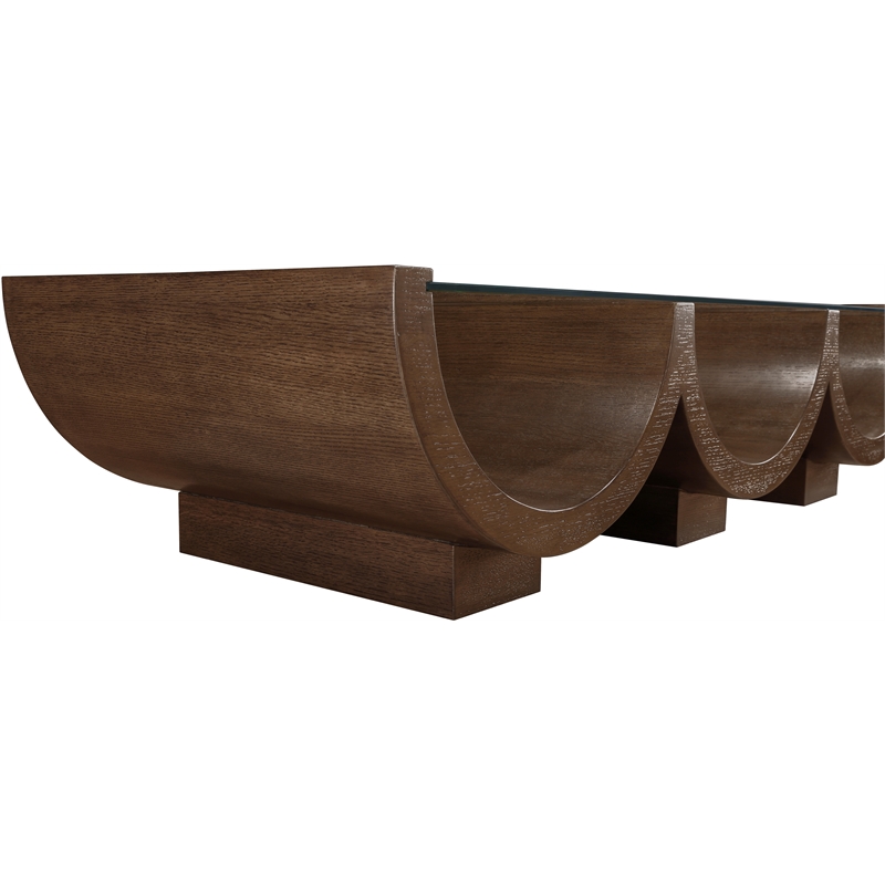 Pemberly Row Contemporary Brown Coffee Table - 60
