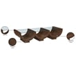 Pemberly Row Contemporary Brown Coffee Table - 60