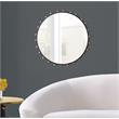 Pemberly Row Modern Matte Black Frame with Brushed Gold Knobs Mirror