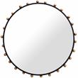 Pemberly Row Modern Matte Black Frame with Brushed Gold Knobs Mirror