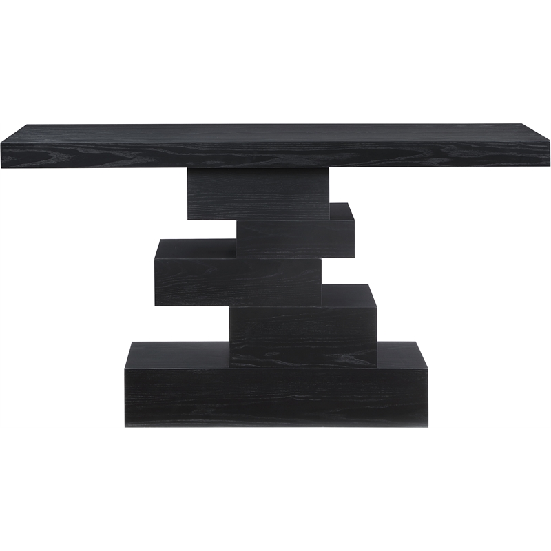 Pemberly Row Contemporary Black Console Table - 56