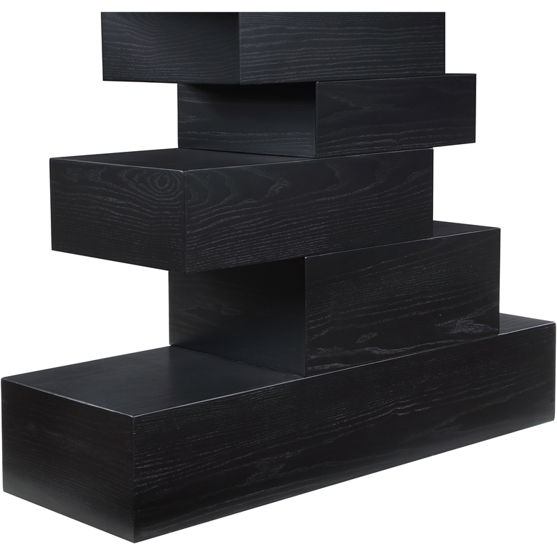Pemberly Row Contemporary Black Console Table - 56