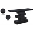 Pemberly Row Contemporary Black Console Table - 56