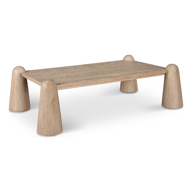 Pemberly Row Contemporary Natural Coffee Table - 58.5