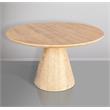 Pemberly Row Mid-Century White Oak Dining Table with Tapered Elegant Base