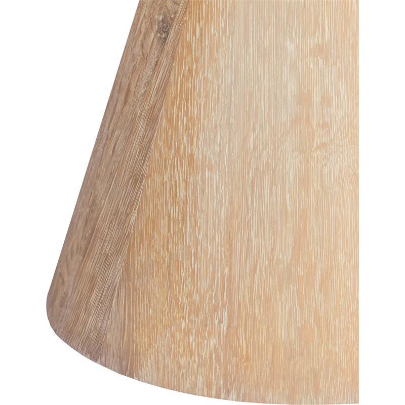 Pemberly Row Mid-Century White Oak Dining Table with Tapered Elegant Base
