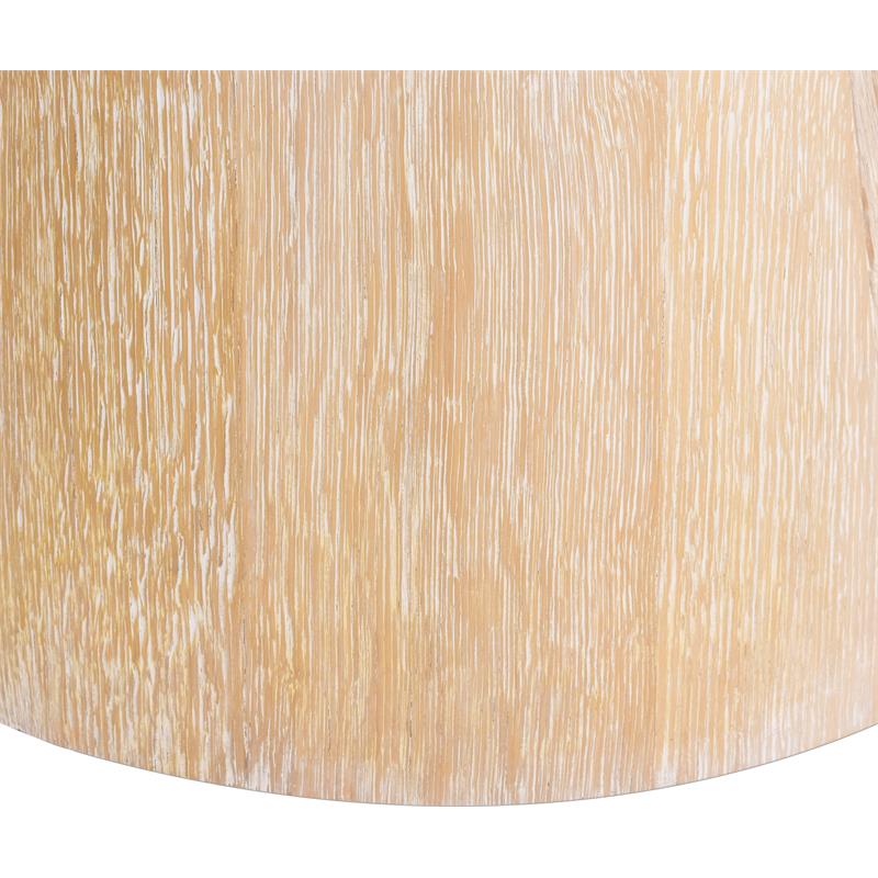 Pemberly Row Mid-Century White Oak Dining Table with Tapered Elegant Base