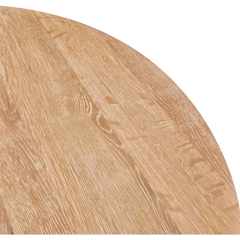 Pemberly Row Mid-Century White Oak Dining Table with Tapered Elegant Base