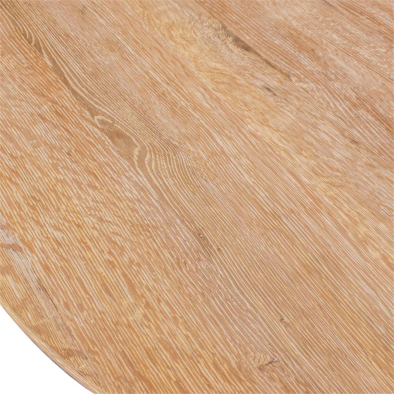 Pemberly Row Mid-Century White Oak Dining Table with Tapered Elegant Base