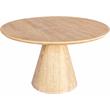 Pemberly Row Mid-Century White Oak Dining Table with Tapered Elegant Base