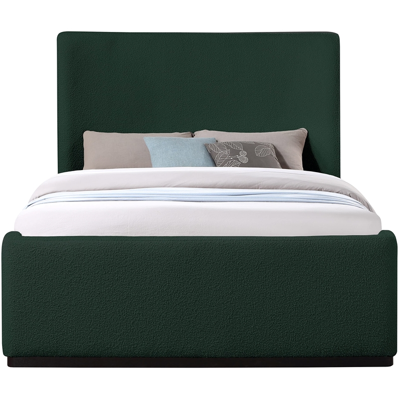 Pemberly Row Contemporary Green Fabric King Bed - 81.5