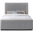 Pemberly Row Contemporary Gray Fabric Queen Bed - 65.5