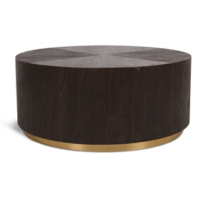 Pemberly Row Mid-Century Brown Oak Coffee Table - 36&quotW x 36&quotD x 15&quotH