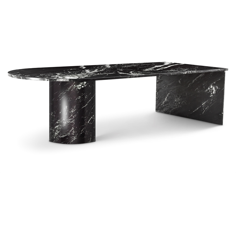 Pemberly Row Contemporary Coffee Table in Black - 54