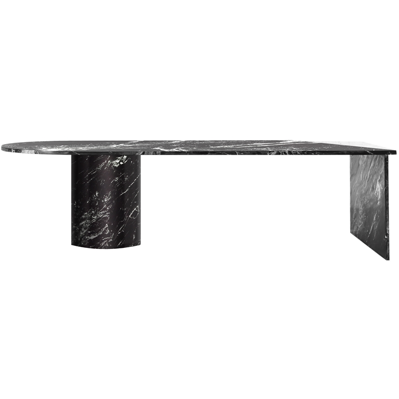 Pemberly Row Contemporary Coffee Table in Black - 54