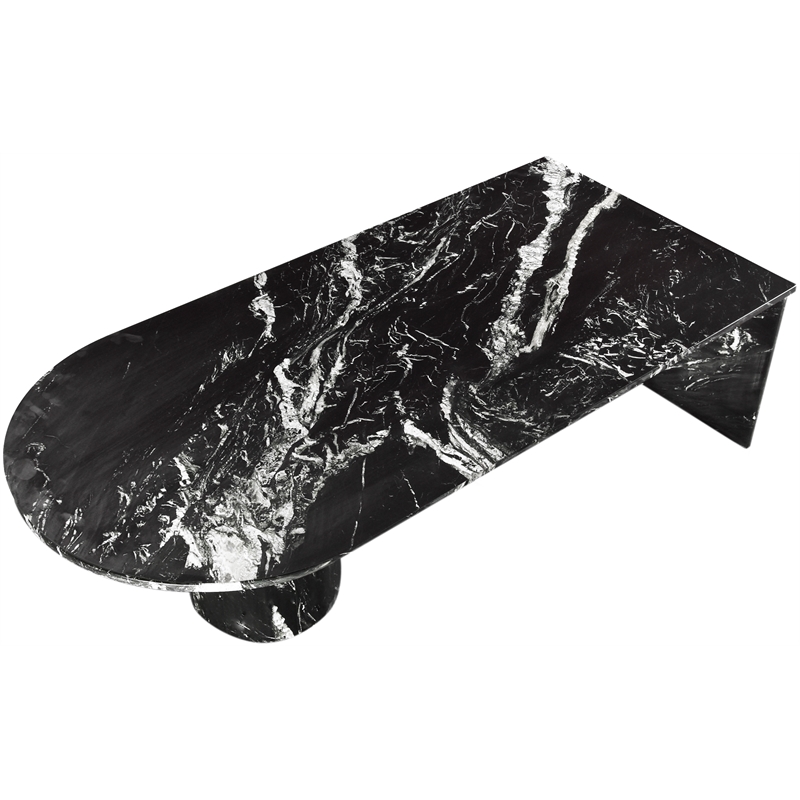 Pemberly Row Contemporary Coffee Table in Black - 54