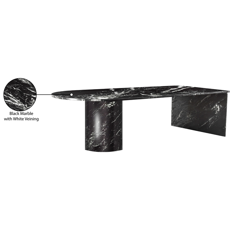 Pemberly Row Contemporary Coffee Table in Black - 54