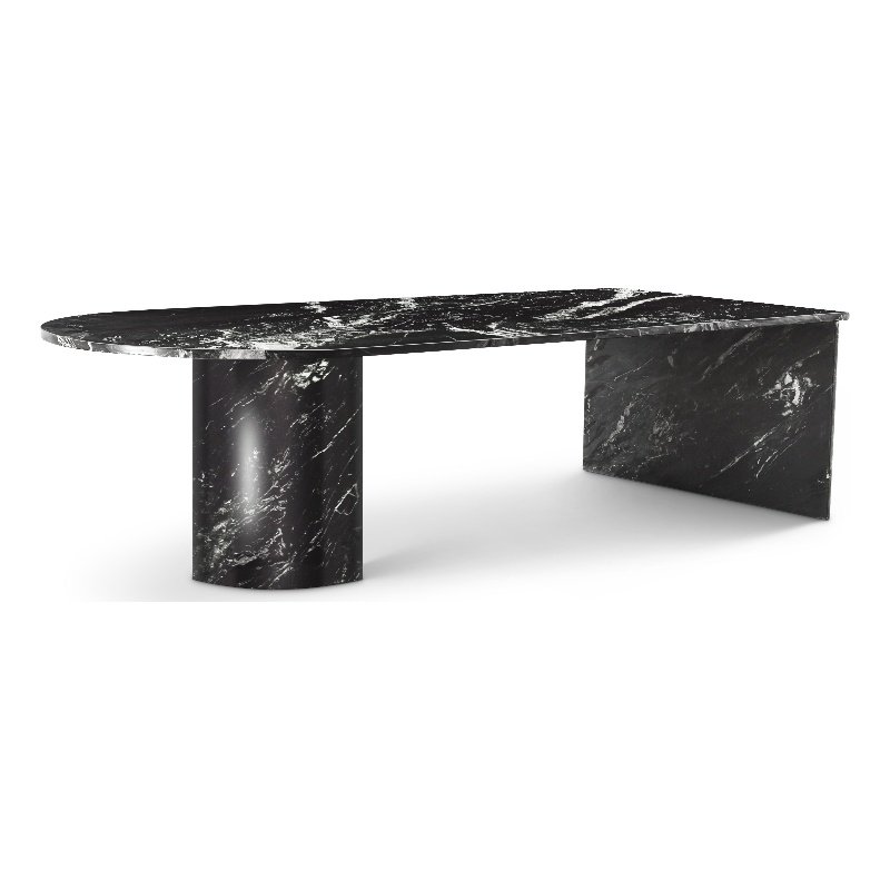 Pemberly Row Contemporary Coffee Table in Black - 54