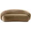 Pemberly Row Contemporary Beige Velvet Loveseat - 77