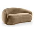 Pemberly Row Contemporary Beige Velvet Loveseat - 77