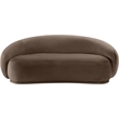 Pemberly Row Contemporary Brown Velvet Loveseat - 77
