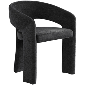 Pemberly Row Contemporary Soft Black Dining Chair (Set of 2)