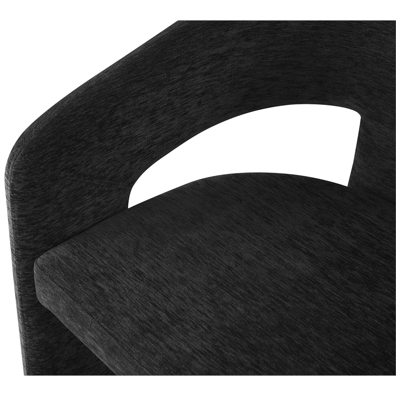 Pemberly Row Contemporary Soft Black Dining Chair (Set of 2)