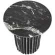 Pemberly Row Contemporary Black Marble End Table - 18