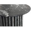 Pemberly Row Contemporary Black Marble End Table - 18
