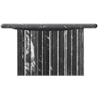 Pemberly Row Contemporary Black Marble End Table - 18