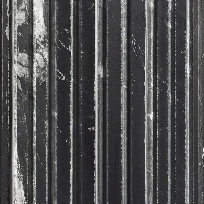 Pemberly Row Contemporary Black Marble End Table - 18