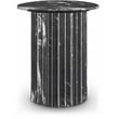 Pemberly Row Contemporary Black Marble End Table - 18