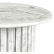 Pemberly Row Contemporary White Marble End Table - 18