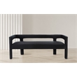 Pemberly Row Contemporary Soft Black Velvet Bench - 66.5
