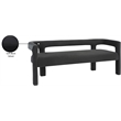 Pemberly Row Contemporary Soft Black Velvet Bench - 66.5