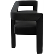 Pemberly Row Contemporary Soft Black Velvet Bench - 66.5