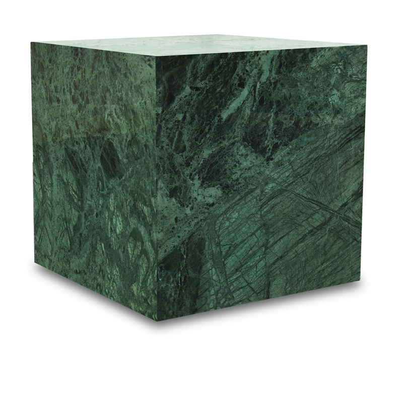 Pemberly Row Contemporary Green Marble End Table - 18