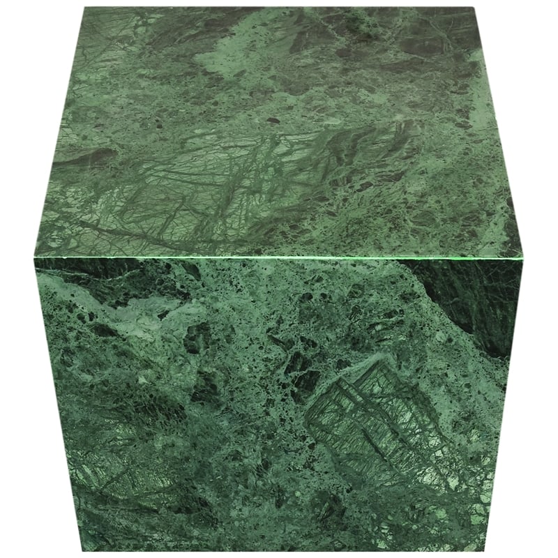 Pemberly Row Contemporary Green Marble End Table - 18