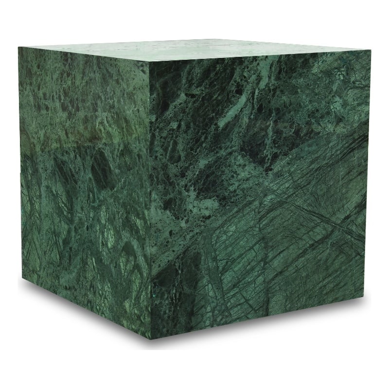 Pemberly Row Contemporary Green Marble End Table - 18
