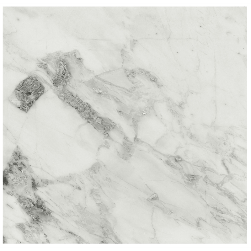 Pemberly Row Contemporary White Marble End Table - 18