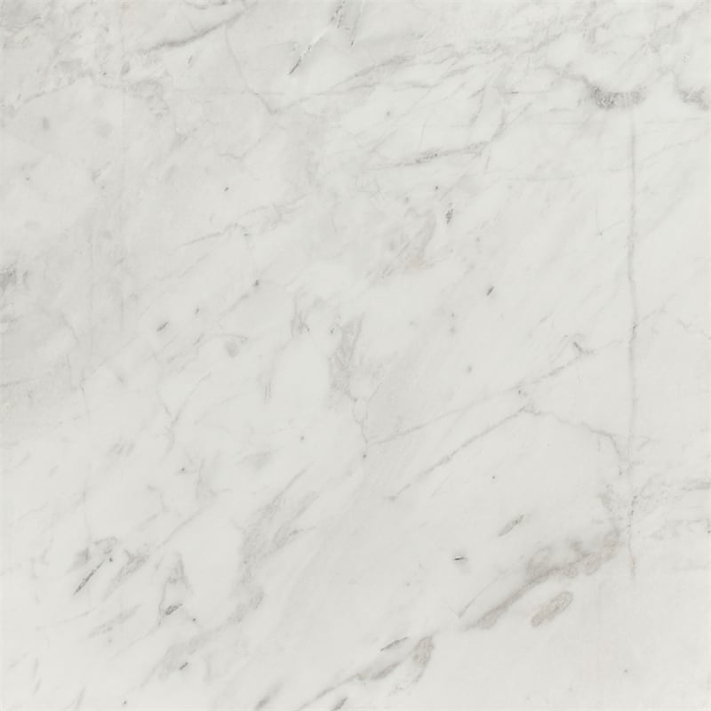 Pemberly Row Contemporary White Marble End Table - 18