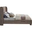Pemberly Row Contemporary Brown Fabric Queen Bed - 73