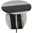 Pemberly Row Contemporary Panda Marble End Table - 20